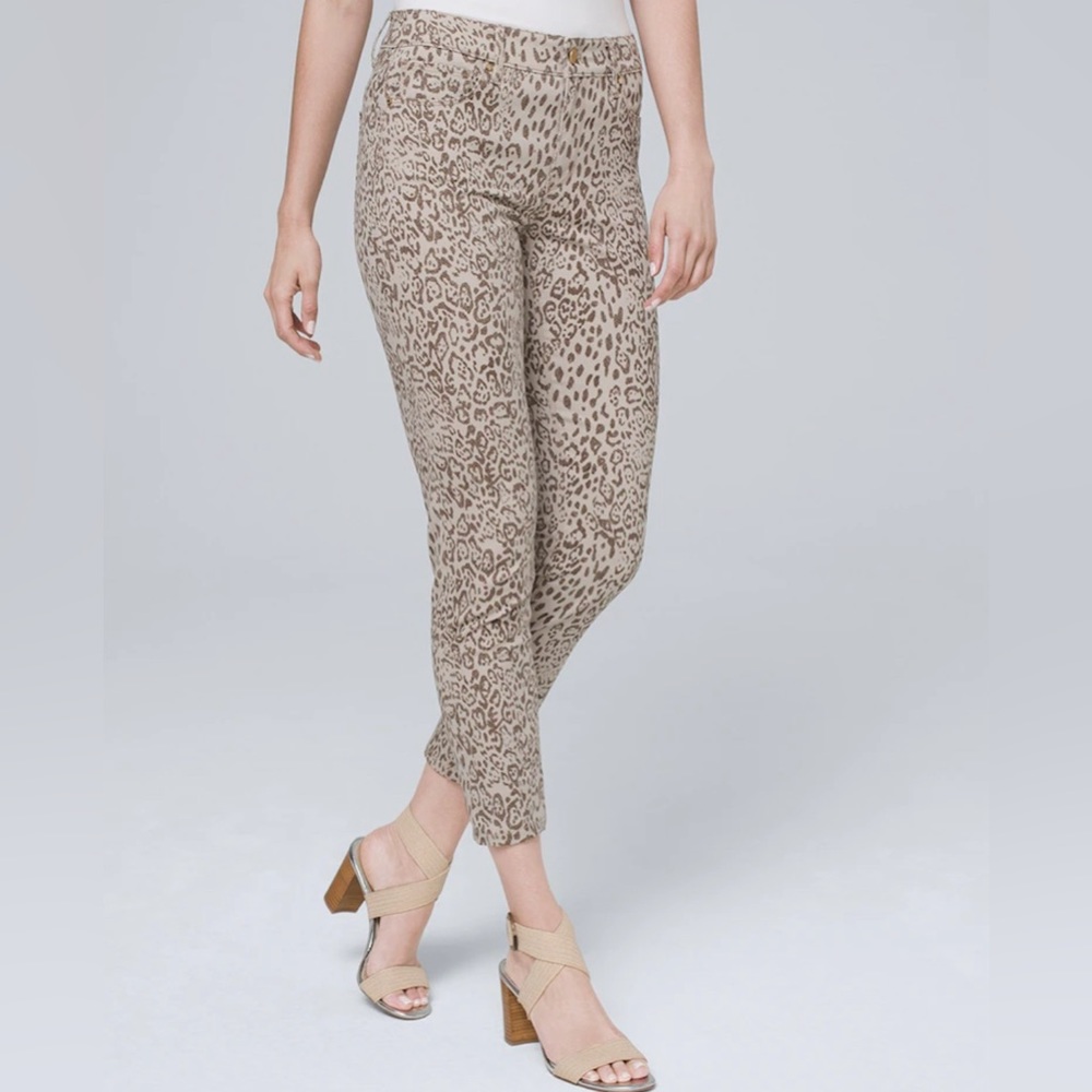 BRAND NEW WHBM Mid-Rise Leopard Crop Jeans